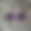 Boucles d'oreilles violet feuille