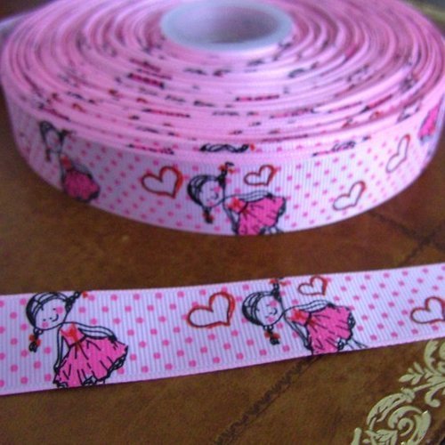 au mètre RUBAN GROS GRAIN ** 22 mm ** MOTHER DAY Papillons