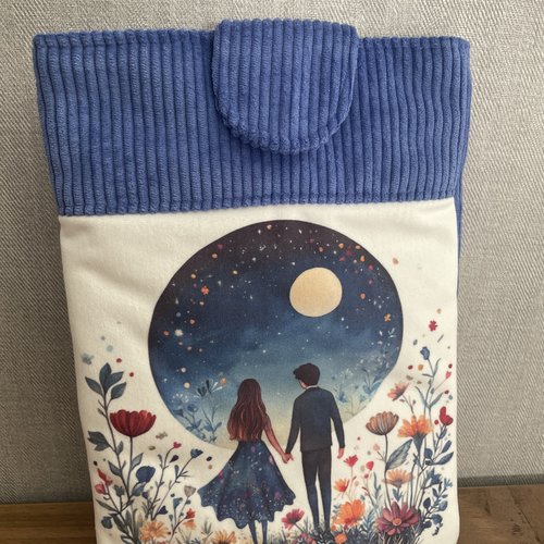 Housse livre ou liseuse amoureux
