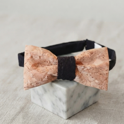 Nœud papillon liège et velours