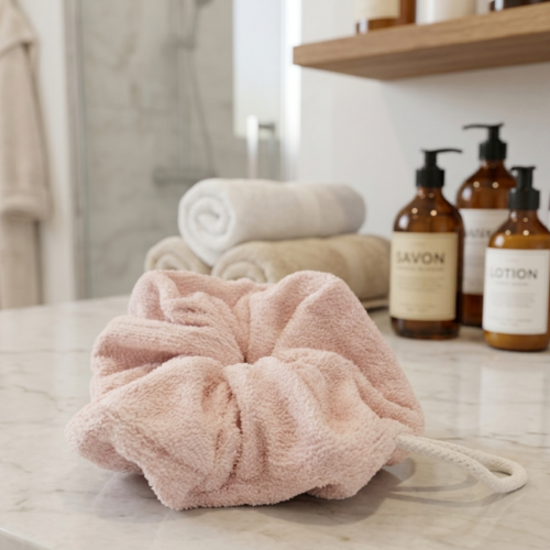 Fleur de douche en éponge oeko-tex