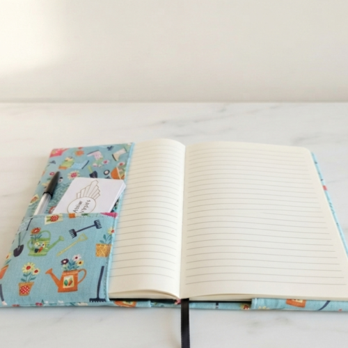 Carnet a5 en tissu fait main