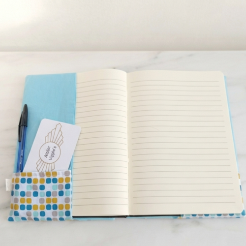 Carnet a5 en tissu fait main