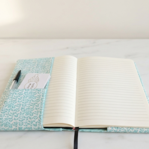 Carnet a5 en tissu fait main
