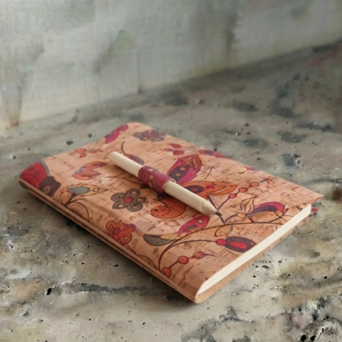 Carnet de notes en liège artisanal