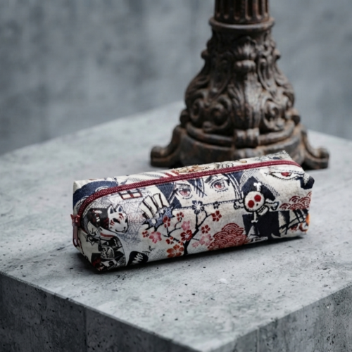 ​trousse scolaire en tissu japonisant