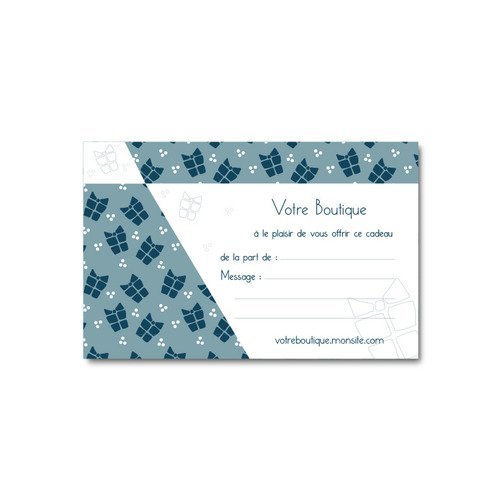 Carte Cadeau Motif Paquets Cadeaux Bleus Taille Carte De Visite Un Grand Marche