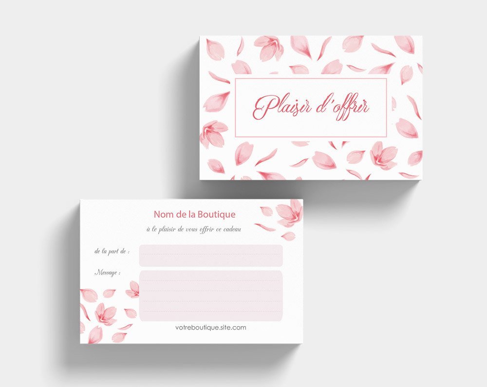 Carte Message Pour Accompagner Vos Cadeaux Petale Rose Pastel Taille Carte De Visite