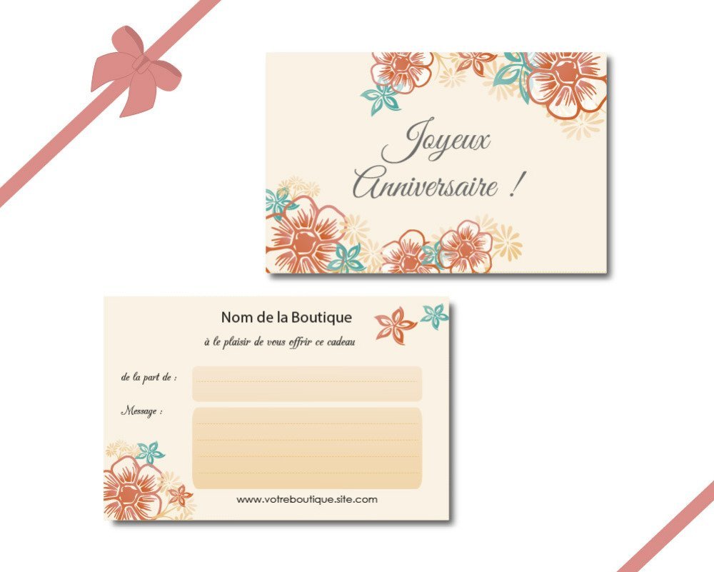 Carte Message Anniversiare Pour Accompagner Vos Cadeaux Taille Carte De Visite Un Grand Marche