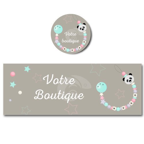 Banniere Ugm Pour Boutique D Accessoires Bebes Et Puericulture Attache Sucette Panda Un Grand Marche