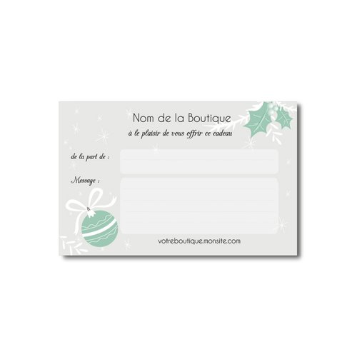 Carte Message Boules De Noel Pour Accompagner Vos Cadeaux Format Carte De Visite Un Grand Marche