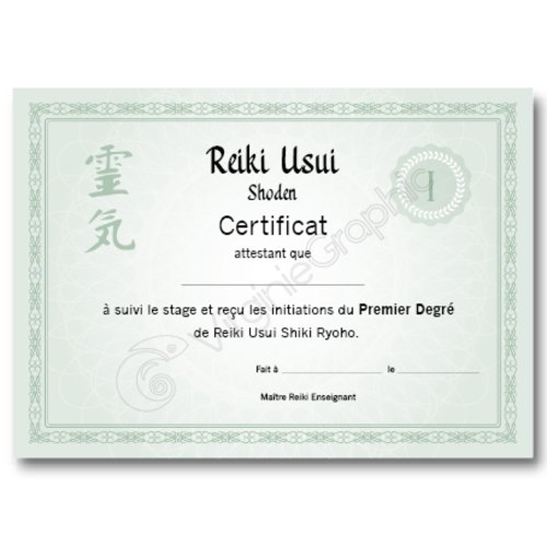 Certificat reiki premier degré d'enseignement pdf à imprimer