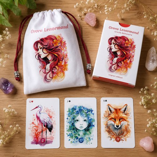 Cartes oracle et pochon orora lenormand