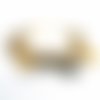 Bracelet suédine perles australie zèbre, mini pompons et mini étoiles