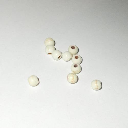 Perles couleur blanche 4mm lot de 10