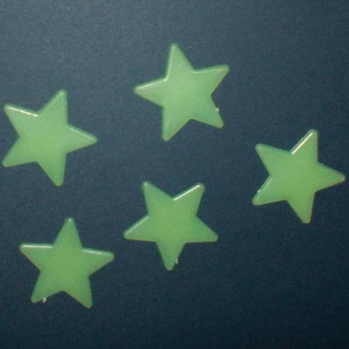 Spécial noël lot de 5 étoiles fluorescentes 