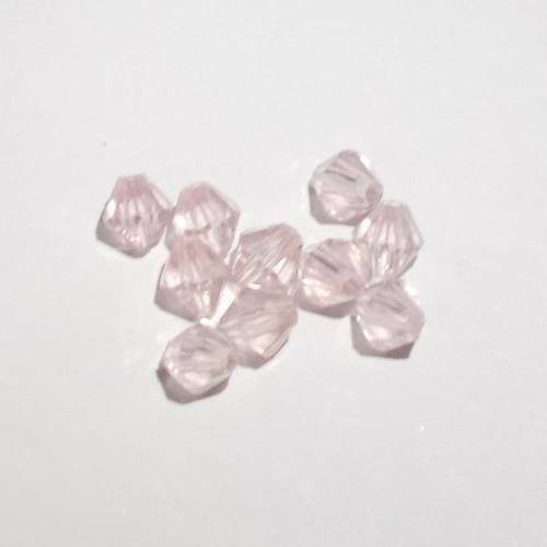 Perles translucides couleur rose claire lot de 10