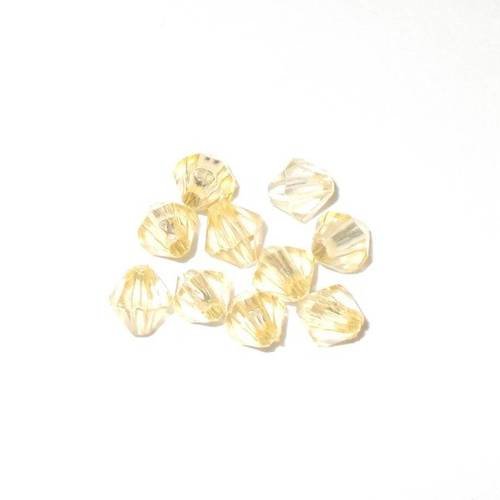 Perles translucides couleur orangée lot de 10