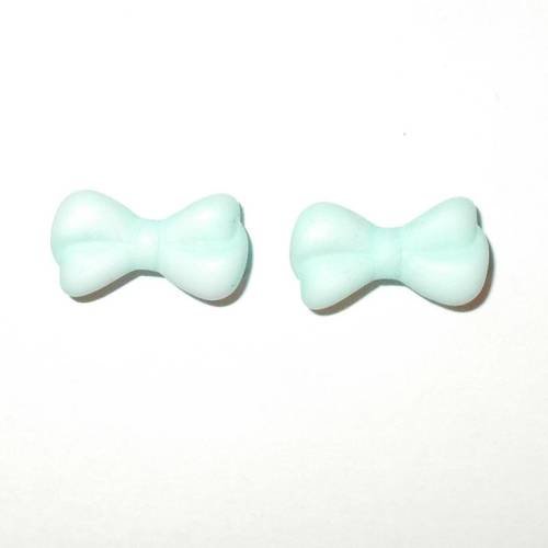 Perles noeuds couleur bleue claire lot de 2