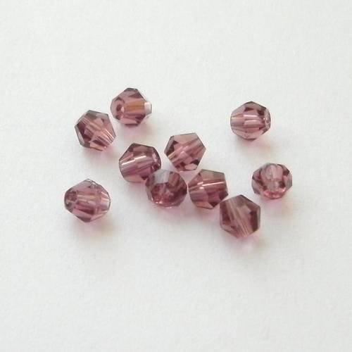 Perles translucides couleur vin lot de 10