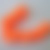 Cordon en satin couleur orange fluo 2 mètres