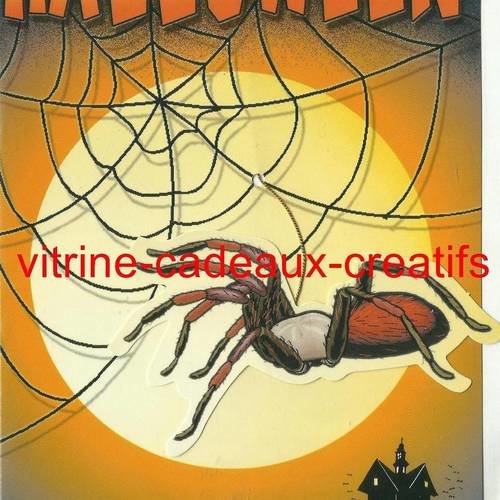 Spécial halloween carte halloween 3d araignée 