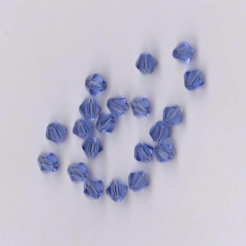 Perles translucides couleur bleue lot de 10