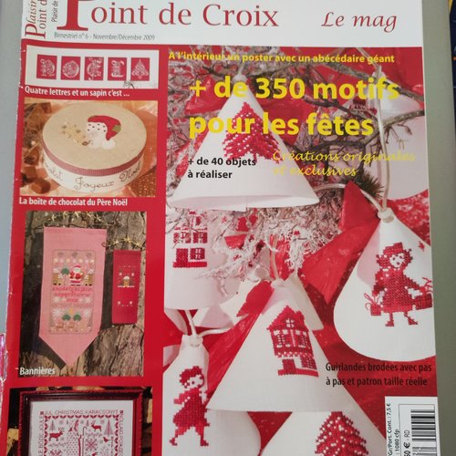 Magazine plaisir de broder au point de croix - bimestriel n°6 novembre/décembre 2009