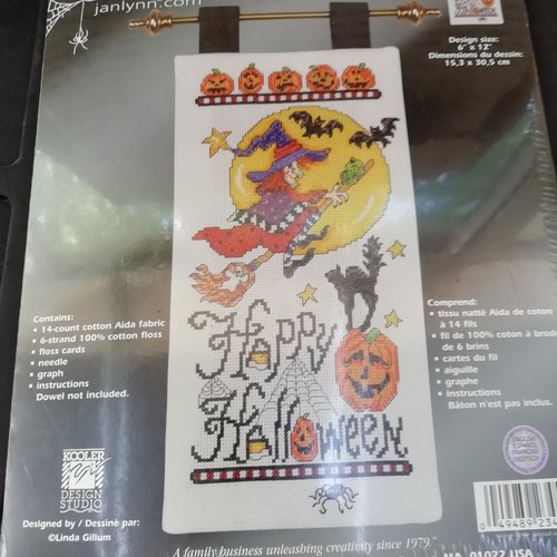 Kit point de croix janlynn- happy halloween sampler