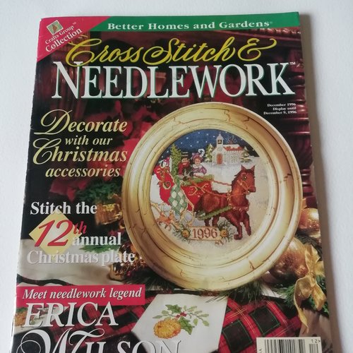 Magazine cross stitch et needlework--décembre 1996
