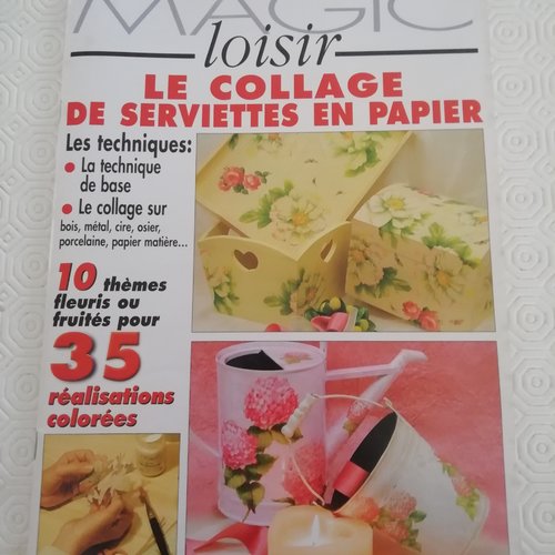 Magazine magic loisir - collage de serviettes en papier n°144