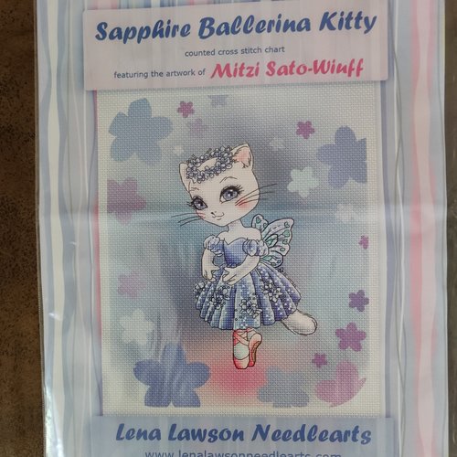 Sapphire ballerina kitty - grille point de croix