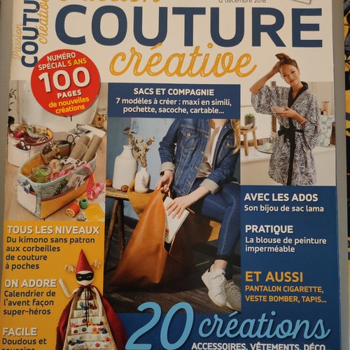 Magazine passion couture créative - trimestriel septembre/décembre 2018, n° 22