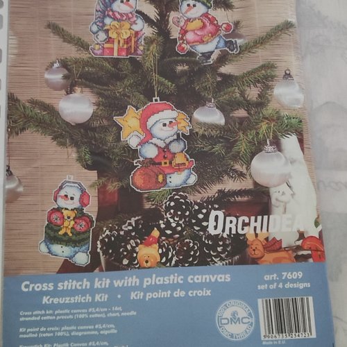 Kit point de croix plastic canvad - orchidea
