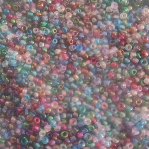 Sachet de perles de rocailles multicolore