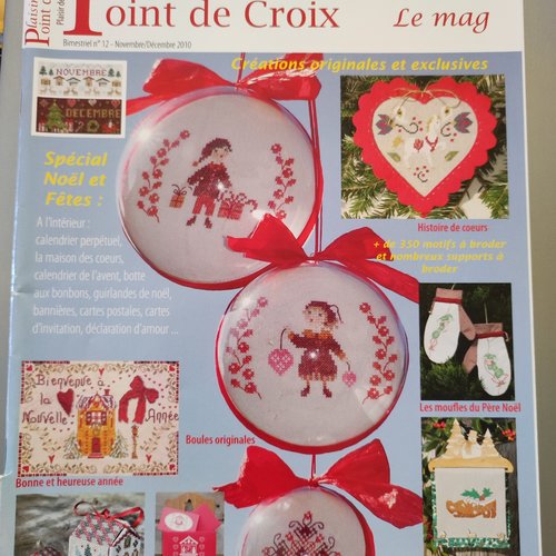 Magazine plaisir de broder au point de croix - bimestriel n°12 novembre/décembre 2010