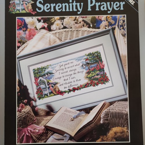 Grille point de croix serenity prayer - dimensions