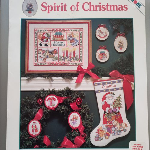 Livret point de croix spirit of christmas - dimensions
