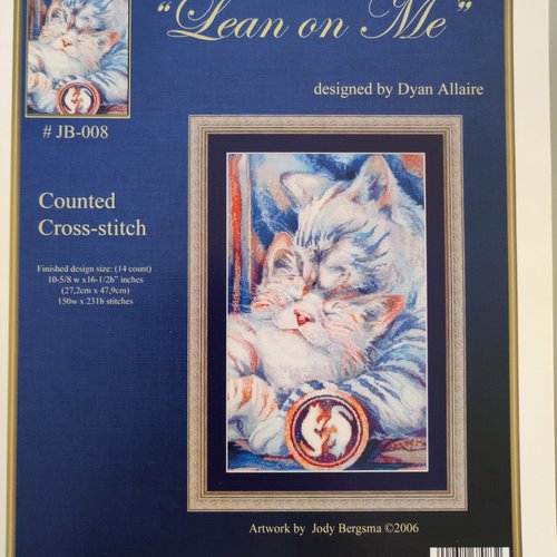 Grille point de croix lean on me - dyan allaire