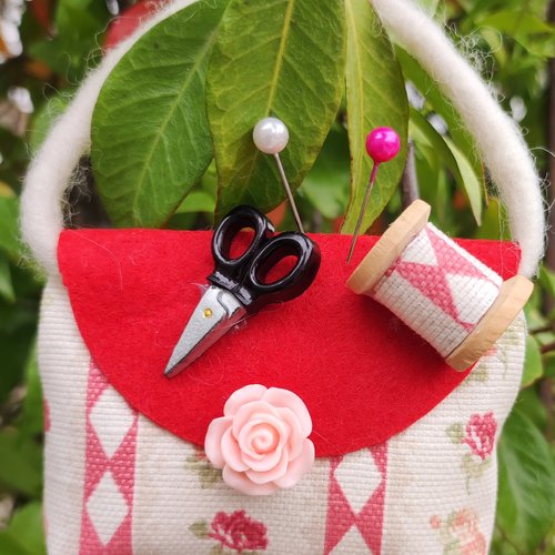 Petit sac pique-aiguilles - produit fini - fait main
