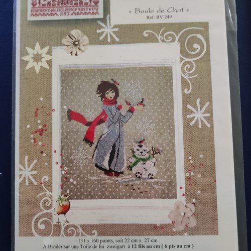 Grille point de croix isabelle haccourt vautier - boule de chat