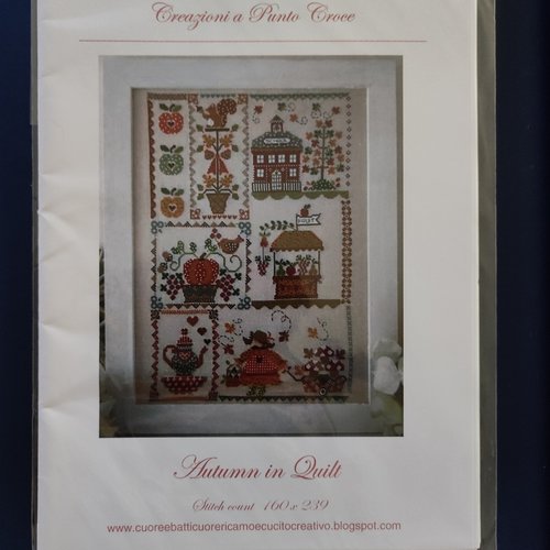 Grille point de croix cuore e batticuore - autumn in quilt