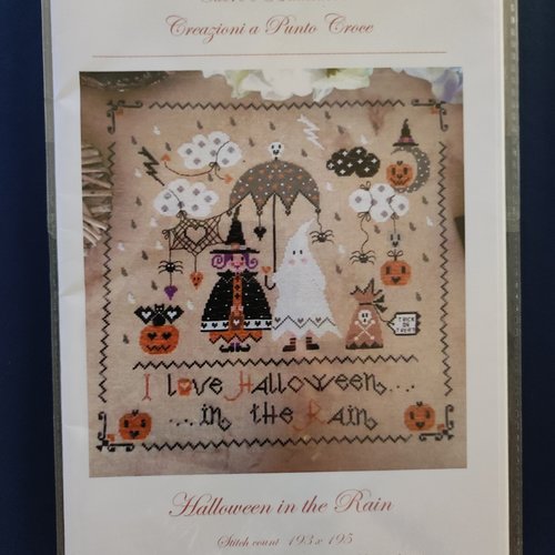 Grille point de croix cuore e batticuore - halloween in the rain