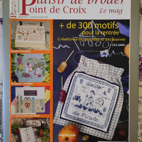 Plaisir de broder point de croix le mag - bimestriel septembre/octobre 2009 n°5