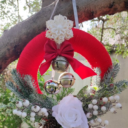 Couronne de noël - fait main - produit fini