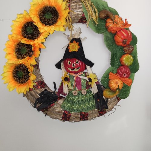 C'est l'automne, couronne de porte - fait main - produit fini