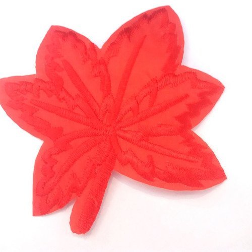 Thermocollant fleur d'érable rouge - 11x10,4cm - applique a coudre