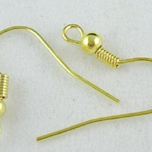 10 crochets de boucles d'oreilles couleur doré