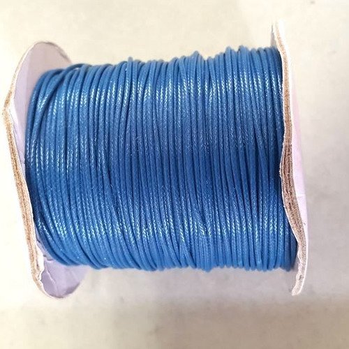 2m fil polyester ciré bleu 1mm - macramé , shamballa ...24