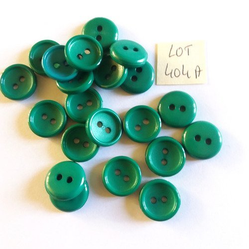 21 boutons en résine vert vintage - 15mm - 404a